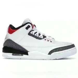 Air Jordan 3 SE Retro Denim Fire Red Sneakers